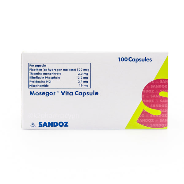 MOSEGOR VITA Pizotifen / Vitamin B Complex Capsule 100's price in the